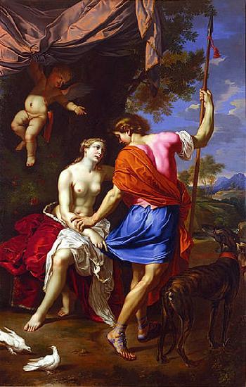 Nicolas Mignard Venus and Adonis oil painting image